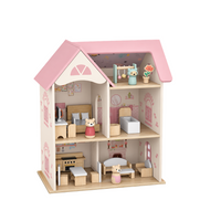 Casita de muñecas rosada