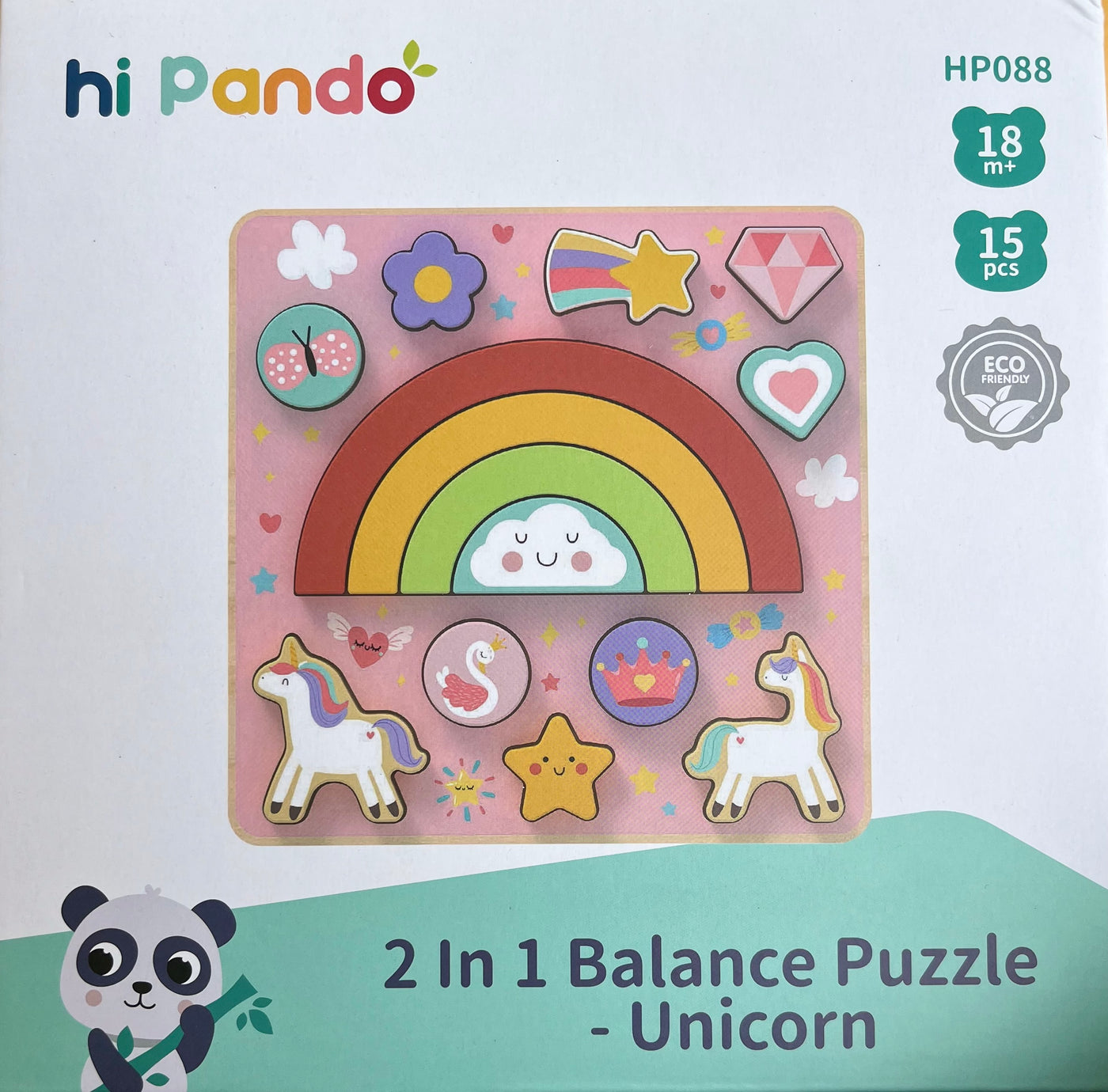 2 in 1 Balance Puzzle - Unicorns