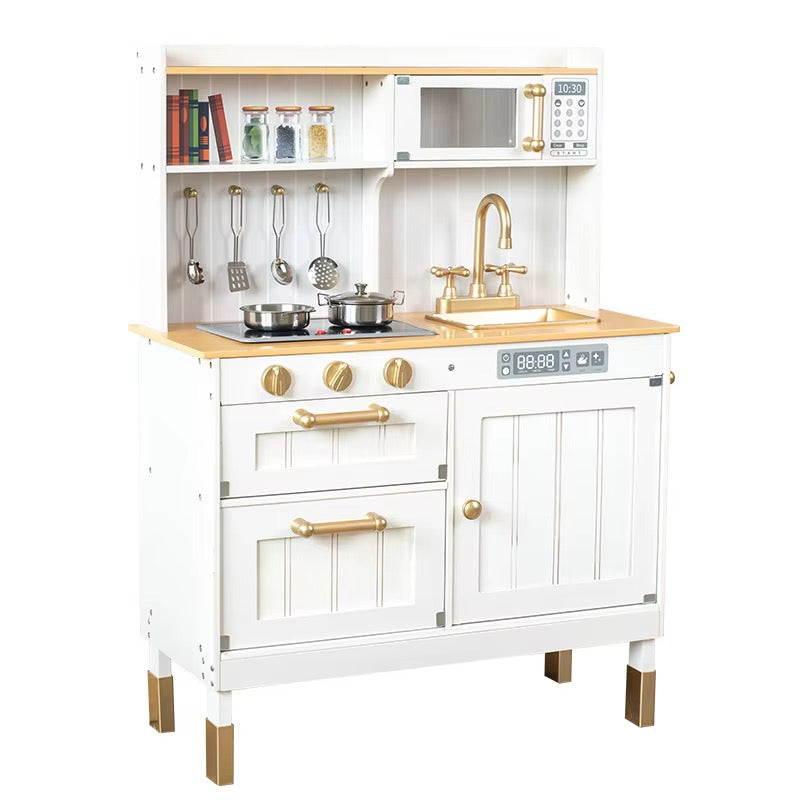 Cocinita de madera blanca pequeña