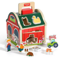 Shape Sorter Barn Red