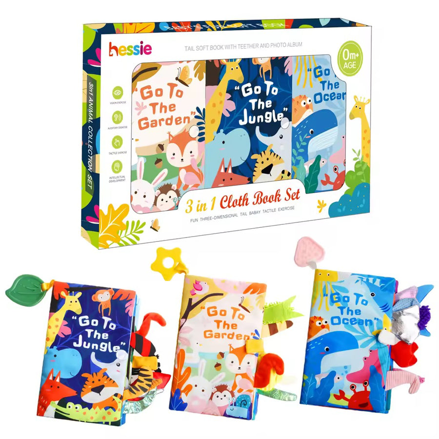 3 in 1 Cloth Book Set