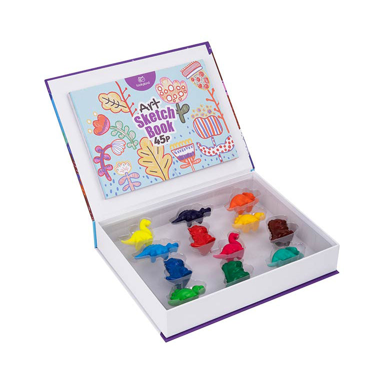 Plastic Crayon Paint Kit - Dinosaur