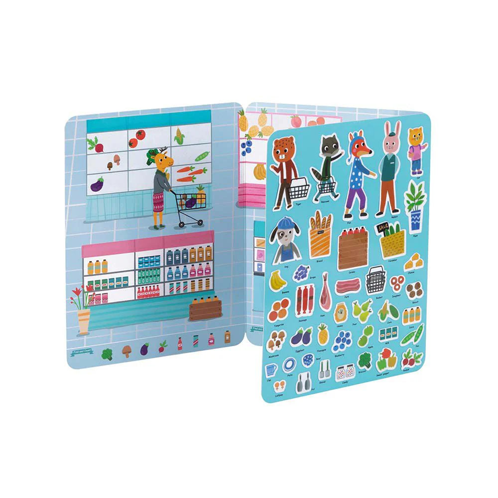 Silicone Sticker Book - Animal Market