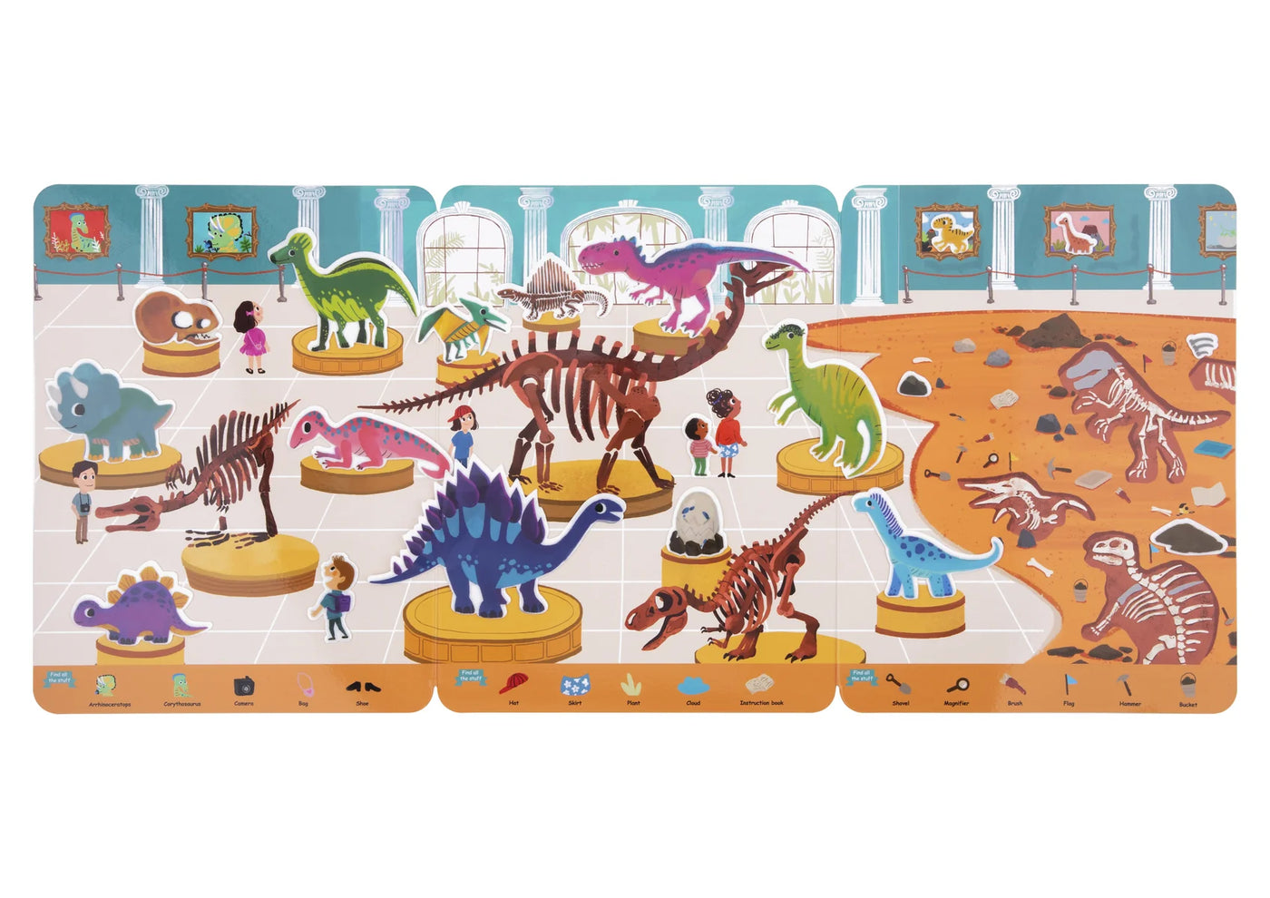 Silicone Sticker Book - Dinosaur