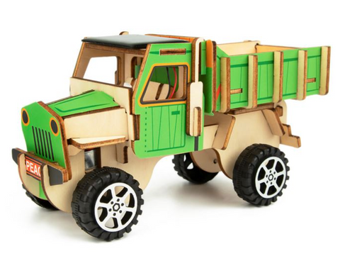 DIY 3D Wooden Cars Solar Truck